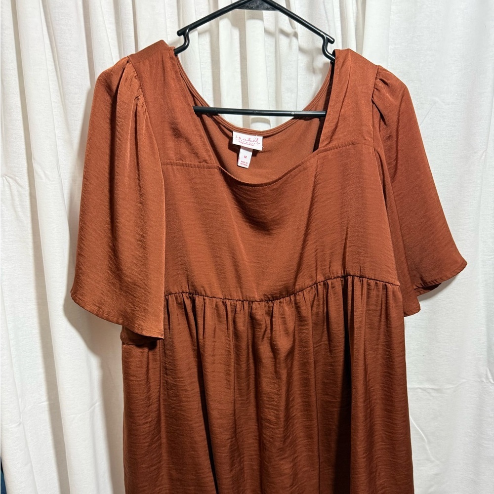 Isabel Maternity Shirt in Copper Brown size Mediun